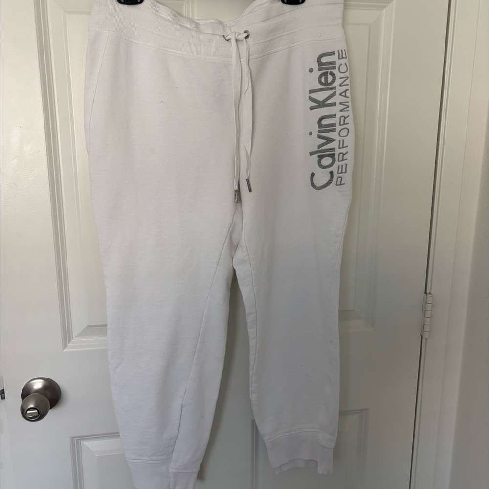 Calvin Klein White Joggers Sweatpants